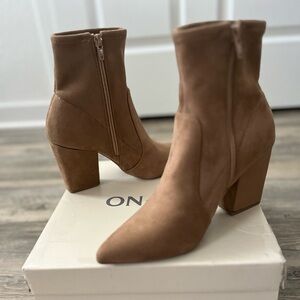 On 34th Brand. Camel/Tan Suede Booties. Size 7M